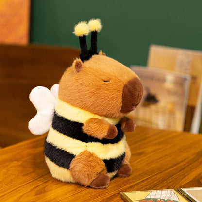 23cm/33cm Cute Capybara Plush in Bee Costume – Bumblebee Capybara Soft Toy