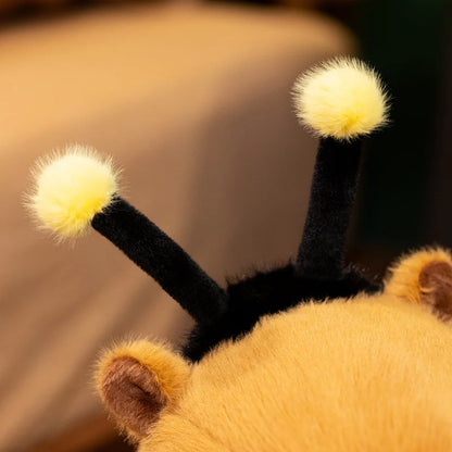 23cm/33cm Cute Capybara Plush in Bee Costume – Bumblebee Capybara Soft Toy