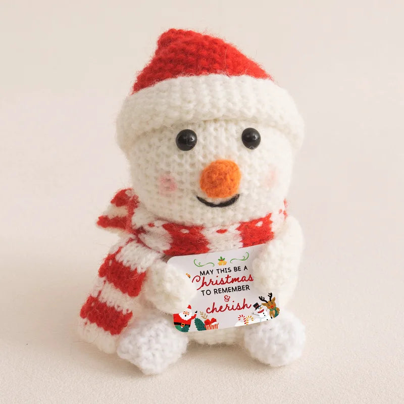Crochet Christmas Santa Reindeer Snowman Soft Toy – Handmade Style Festive Plush Gift