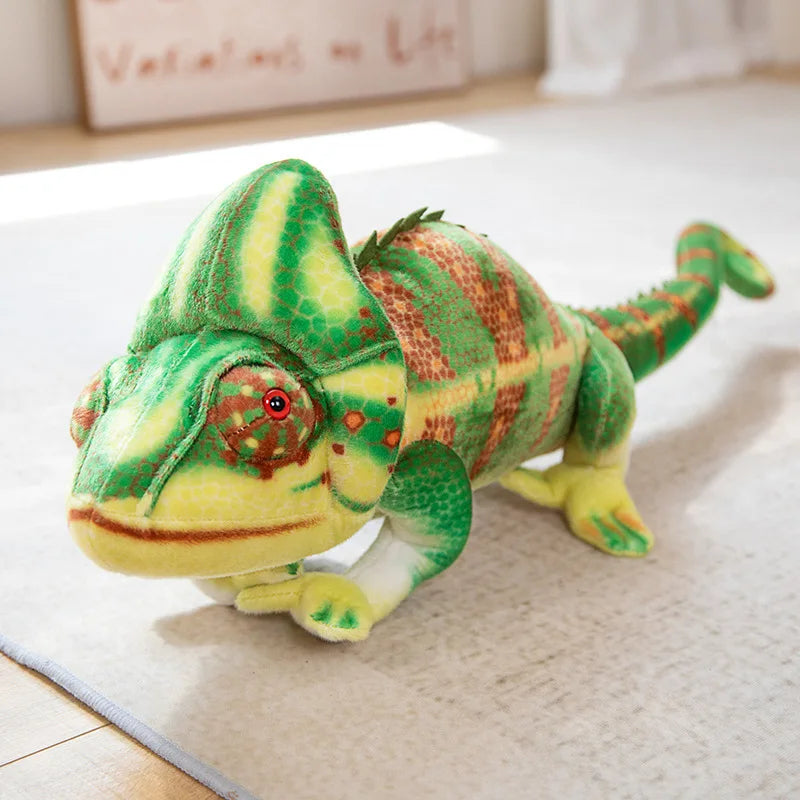 80/110cm Large Chameleon Plush Soft Toy – Soft Reptile Toy Statement