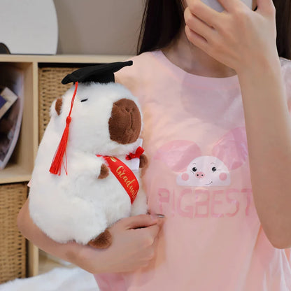 25CM Cute Cartoon Graduate Capybara Plush Soft Toy Graduation Gift