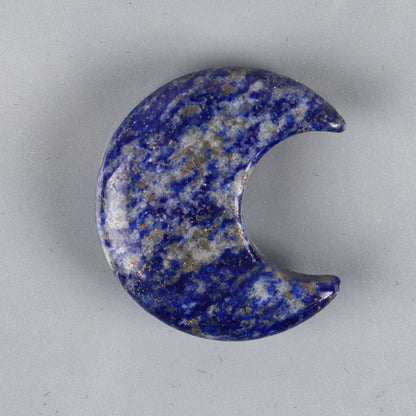 Crystal Mini Crescent Moon Ornament  – Hand-Carved Natural Stones for Chakra Energy Healing & Home Décor