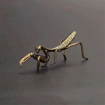 Vintage Copper Mantis Miniature – Decorative Tea Pet & Plant Pot Ornament