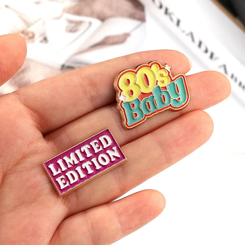 Funny Sarcastic Quotes Text Enamel Pin Badges Limited Edition Don’t Quit Dramatic Send Noods