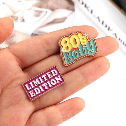 Funny Sarcastic Quotes Text Enamel Pin Badges Limited Edition Don’t Quit Dramatic Send Noods