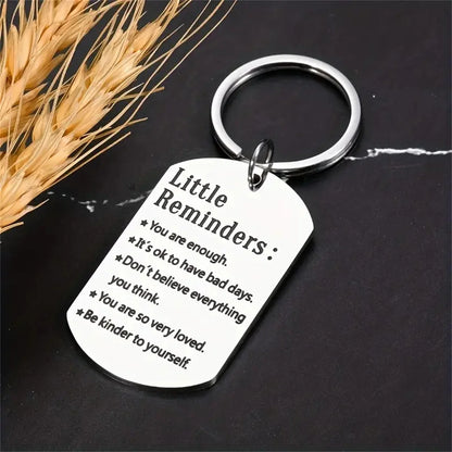 Mental Health Affirmation Keychain Keyring Gift – Positive Self-Love Emotional Support Motivational Quote