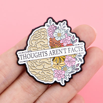 Thoughts Aren’t Facts Enamel Pin Badge Mental Health Support Anxiety ADHD OCD