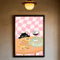 Funny Cute Black Cat Self Adhesive Posters – Retro Animal Wall Art Decoration Home Décor