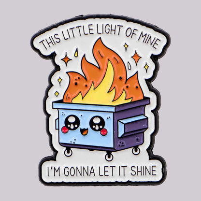 Dumpster Fire Enamel Pin Badge Funny Sarcastic Brooch Lapel Backpack Clothing Accessories