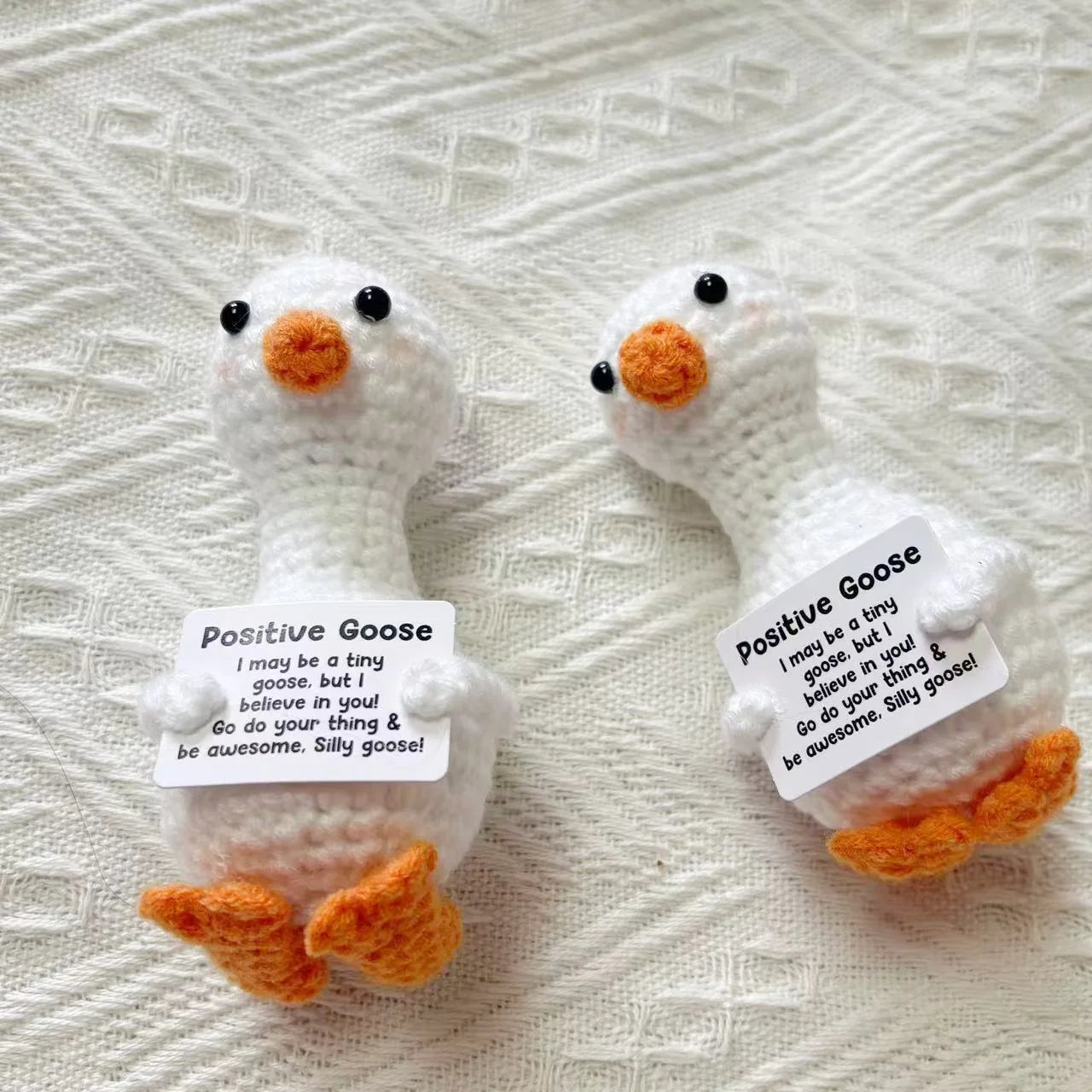 Crochet Knitted Positivity Pals Animals Cat Pineapple Tea Turtle Goose Otter - Emotional Support Gift Positivity Words of Encouragement Ornament - Perfect Gift