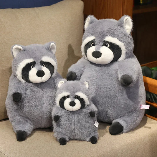 Large Grey Raccoon Plush Toy – Soft Stuffed Animal Pillow Toy (22cm, 35cm, 45cm) - Trash Panda Wildlife Plush