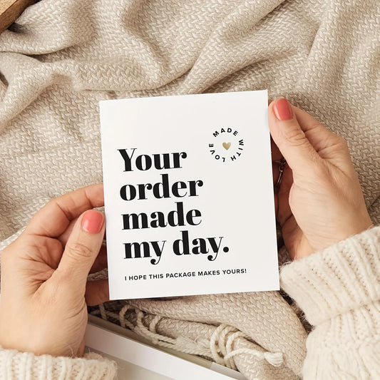 50pcs Thank You Cards – Small Business Appreciation Notes for Orders & Packaging