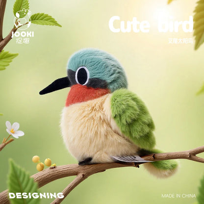 11cm Lifelike Mini Bird Plush Soft Toy – Kingfisher, Sparrow, Sunbird, Myna & More