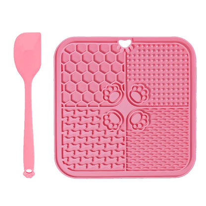 20cm Dog Lick Mat Large Square Dog Cat Pet Slow Feeder Feeding Lick Licking Mat Silicone Suction Cup