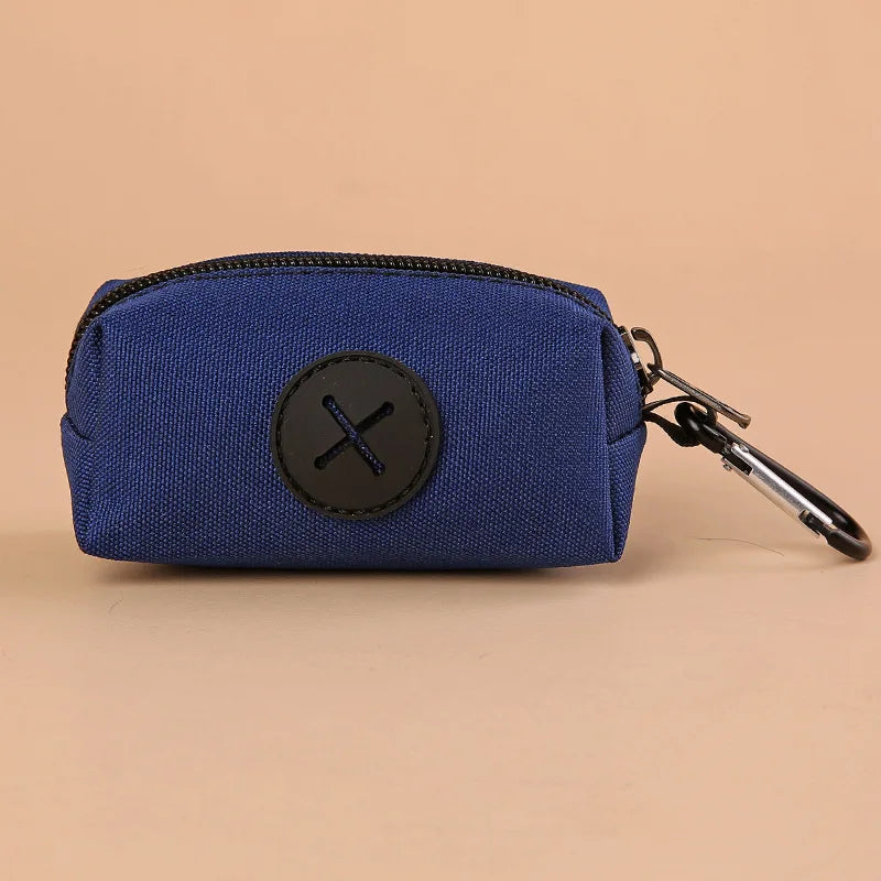 Canvas Dog Poop Bag Holder – Clip-On Pet Waste Bag Dispenser with Carabiner