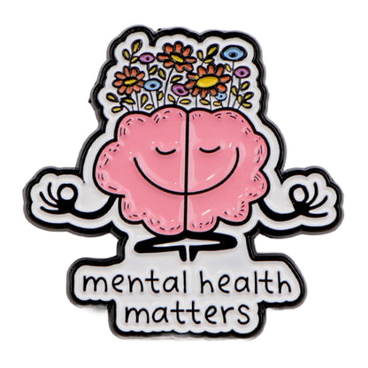 Mental Health Matters Enamel Brooch Lapel Pin Badge Gift ADHD Autism Anxiety Neurodivergent