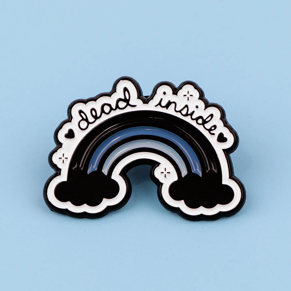 Dead Inside Rainbow Bridge Funny Sarcastic Enamel Pin Badge Brooch Lapel Backpack Clothing Accessories