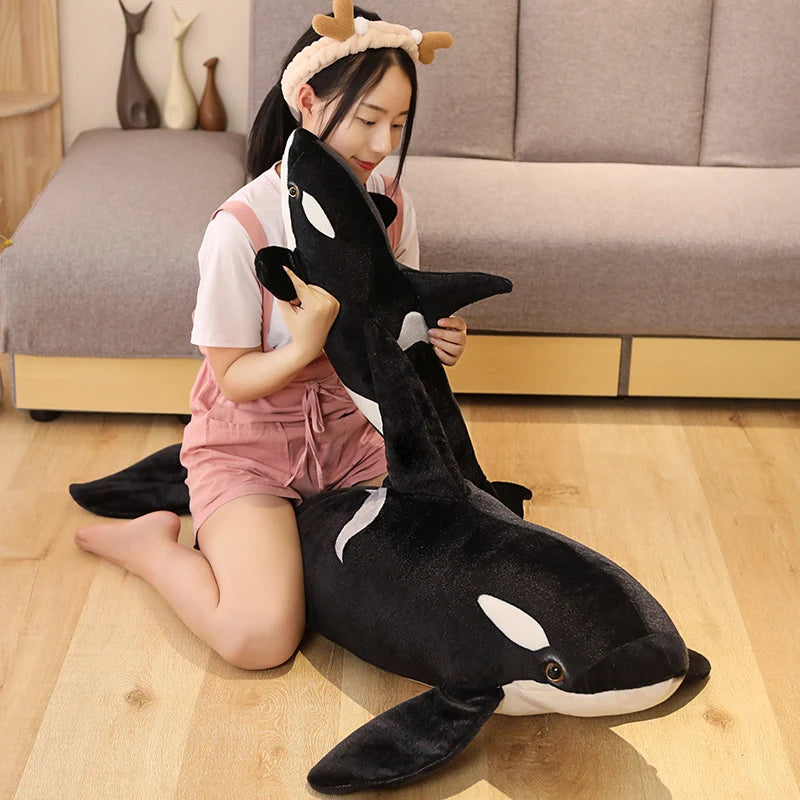 Giant Large 50/75/130cm Orca Killer Whale Plush Stuffed Toy Cartoon Soft Pillow Cushion Cute