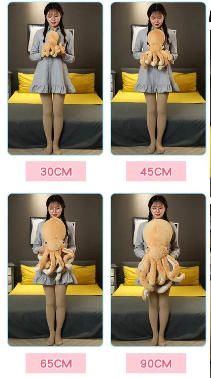 30-90cm Giant Large Octopus Plush Soft Toy – Blue, Pink, Black, Green - Sea-life Plush