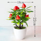 Artificial Bonsai Plant Tree – Peach, Orange, Strawberry, or Pepper Tree Plant Décor (22×18 cm)
