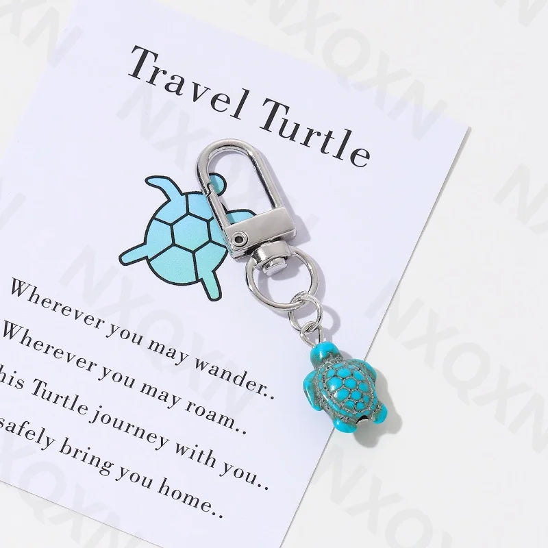 Cute Travel Turtle Enamel Keychain Keyring Thoughtful Gift