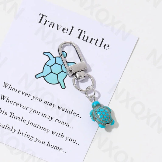 Cute Travel Turtle Enamel Keychain Keyring Thoughtful Gift