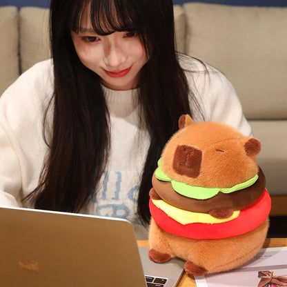 Cute Capybara Plush Toy with Swimming Swim Ring Float -  Frog, Duck, Bunny, Strawberry, Bread / Toast, Pig, Unicorn