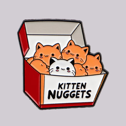 Kitten Nuggets Cute Funny Cat Enamel Brooch Lapel Pin Badge Novelty Gift