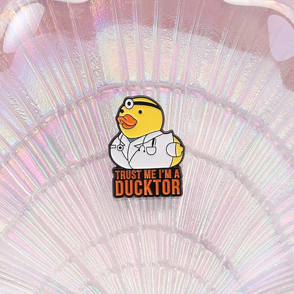 Funny Doctor Nurse Veterinarian Duck Dog Rat Enamel Brooch Lapel Pin Badge Novelty Gift