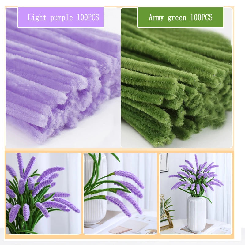 30cm Chenille Stems (Pipe Cleaners) – Craft Supplies for DIY, Kids’ Art & Flower Making Supplies Handmade
