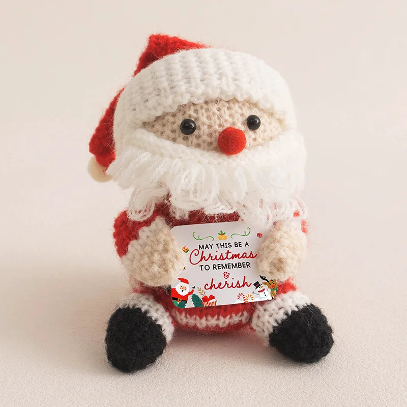 Crochet Christmas Santa Reindeer Snowman Soft Toy – Handmade Style Festive Plush Gift