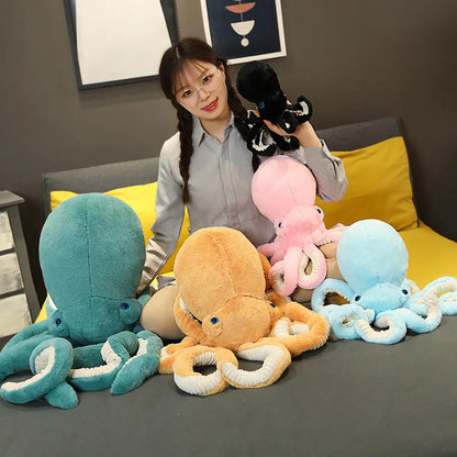 30-90cm Giant Large Octopus Plush Soft Toy – Blue, Pink, Black, Green - Sea-life Plush