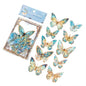 20-Pc Butterfly Film Stickers Pack – Pink, Green, Blue & Multi-Colour 3D Decals Scrapbook