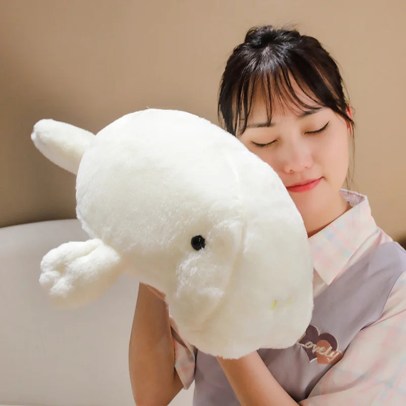 Large Manatee Plush Soft Toy – Sea Cow Cuddly Plush in 40cm or 50cm (Grey or White)