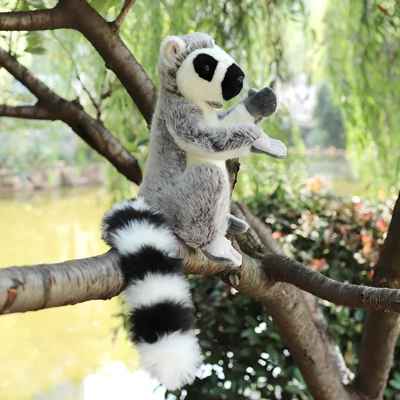 28cm Large Ring Tailed Lemur Plush Soft Toy – Short or Long Arms Hanging or Sitting