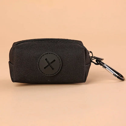 Canvas Dog Poop Bag Holder – Clip-On Pet Waste Bag Dispenser with Carabiner