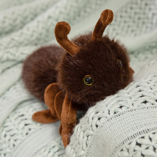 23cm Cute Ant Plushie – Soft Lifelike Ant Toy in Brown, Black, Grey, Yellow-Brown