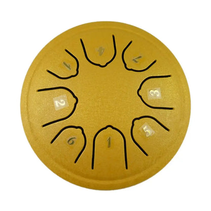 4.5-Inch 8-Tone Steel Garden Rain Drum Tongue Drum – Mini Handpan Drum with Drumstick