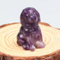Crystal Dog Figurines – Hand-Carved Natural Stone Animal Dogs Figures for Chakra Energy Healing & Home Décor