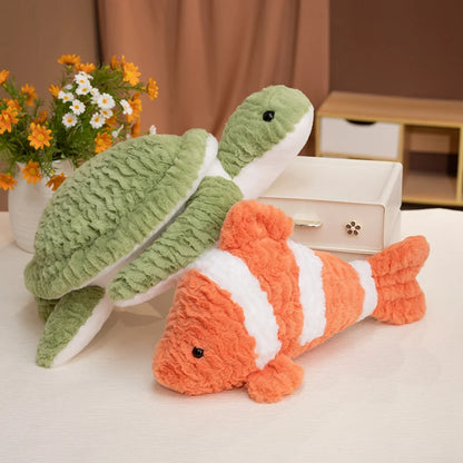 40-50cm Large Marine Animal Plush Soft Toy – Turtle, Lobster, Clownfish, Shark, Octopus