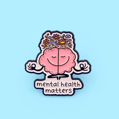 Mental Health Matters Enamel Brooch Lapel Pin Badge Gift ADHD Autism Anxiety Neurodivergent
