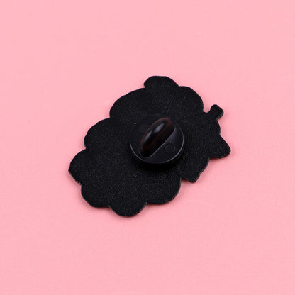 Funny Black Cat Enamel Pin Badge Coffee Brooch Lapel Backpack Clothing Accessories