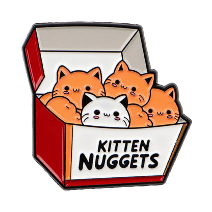 Kitten Nuggets Cute Funny Cat Enamel Brooch Lapel Pin Badge Novelty Gift