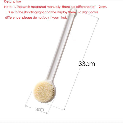 Japanese Long Handle Soft Bristle Bath Brush – Back Scrubber for Shower & Body Exfoliation