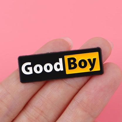 Good Boy Funny Enamel Brooch Lapel Pin Badge Novelty Gift