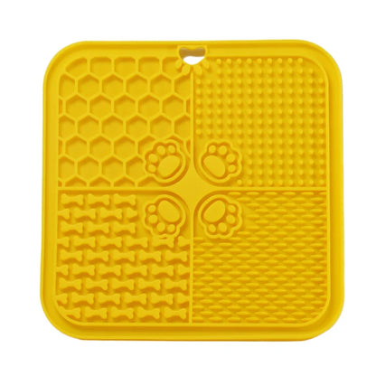 20cm Dog Lick Mat Large Square Dog Cat Pet Slow Feeder Feeding Lick Licking Mat Silicone Suction Cup
