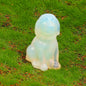 Crystal Dog Figurines – Hand-Carved Natural Stone Animal Dogs Figures for Chakra Energy Healing & Home Décor
