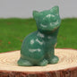 Crystal Cat Figurines – Hand-Carved Natural Stone Animal Cats Figures for Chakra Energy Healing & Home Décor