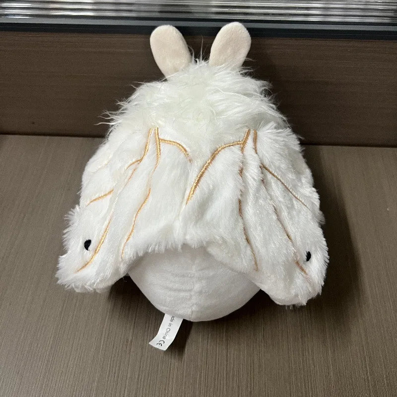 20cm Poodle Moth Plush – Fluffy Cute Anime-Style Insect Soft Toy Gift