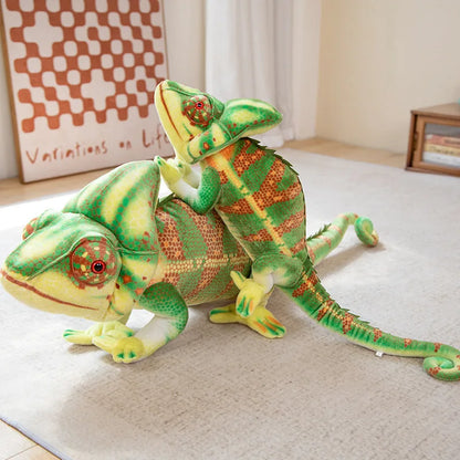 80/110cm Large Chameleon Plush Soft Toy – Soft Reptile Toy Statement